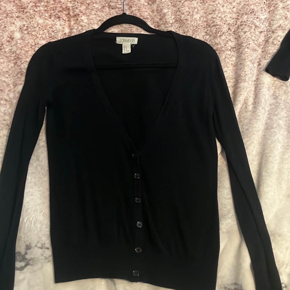 Black cardigan
